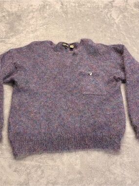 💜 Vintage Jeanne Pierre Purple Mohair Blend Crew Sweater